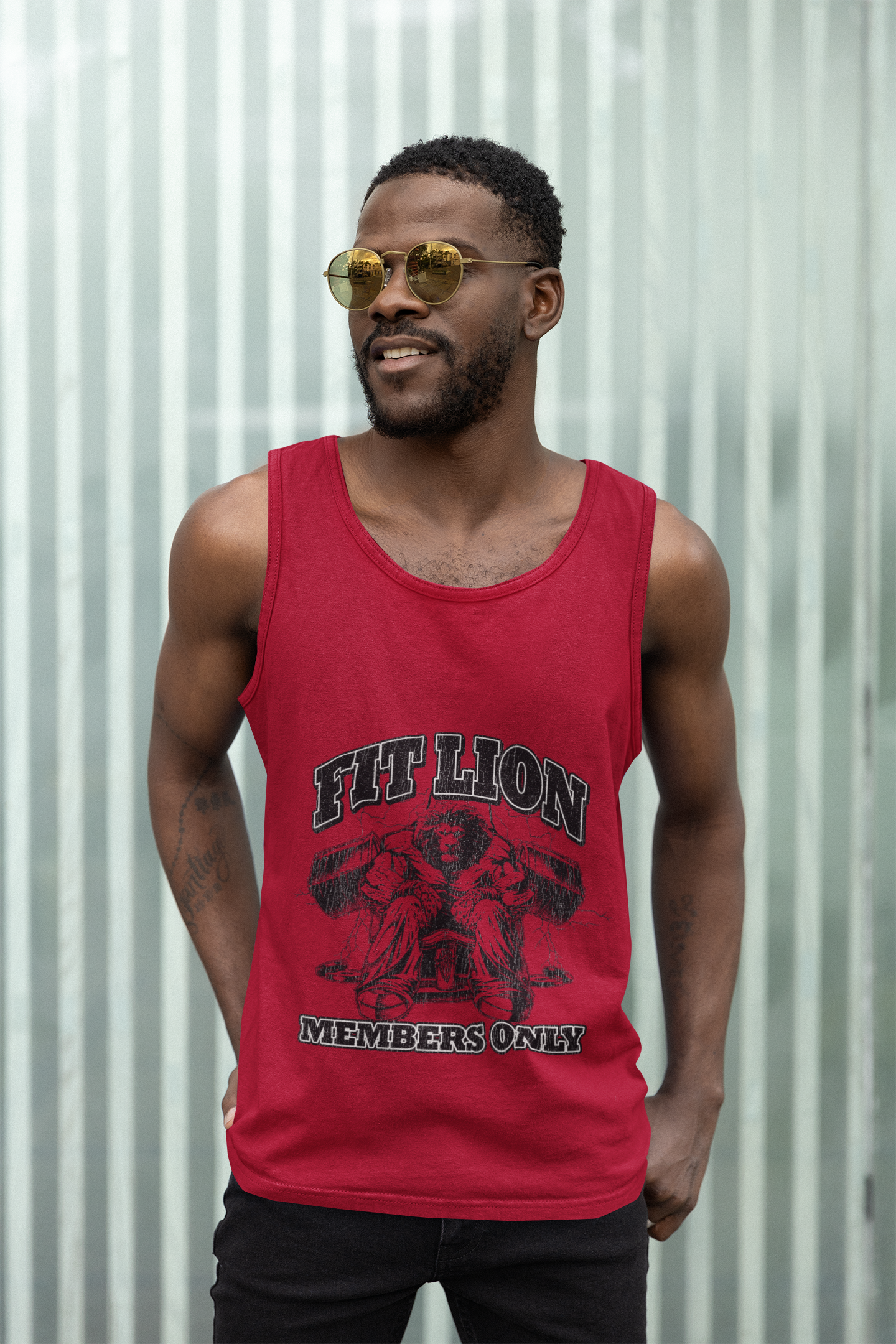 Fit Lion Member's Only Men’s premium tank top