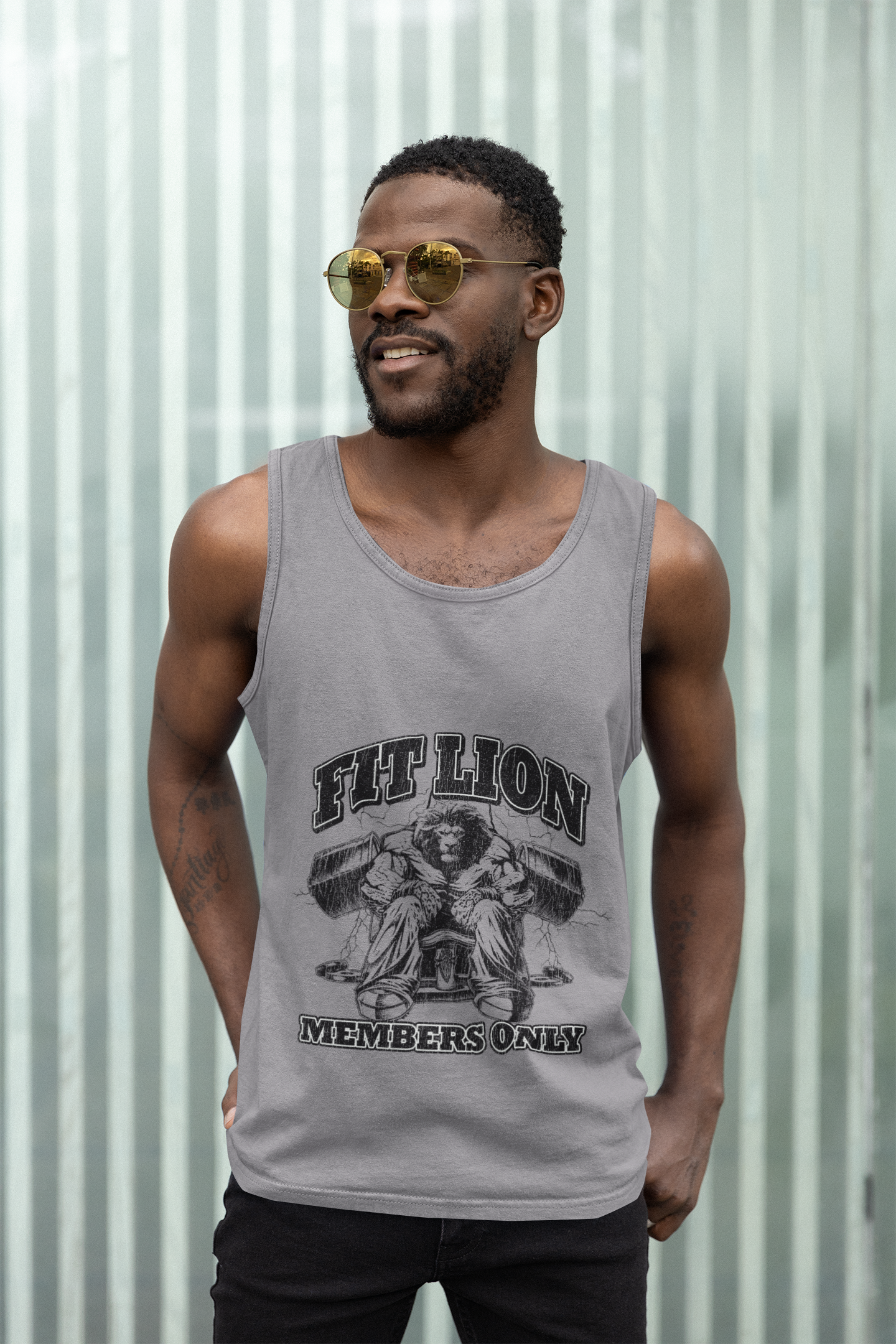 Fit Lion Member's Only Men’s premium tank top
