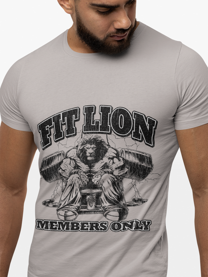 Fit Lion Men's Curved Hem T-Shirt