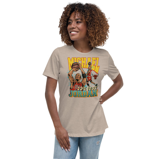 The GOAT Jordan: Women's Relaxed T-Shirt in Brown